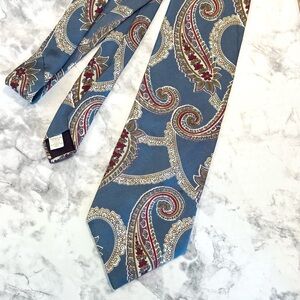 Oscar De La Renta Neckwear Couture Collection Vintage Paisley Silk Tie